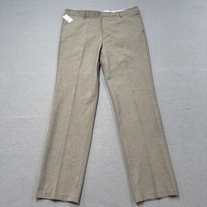 NEW Dockers Dress Pants Men's 38x34 Tan Slim Fit Straight Leg Flat Front Chino